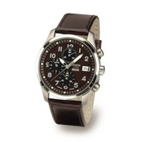 Boccia Titanium Brown Dial Chronograph Watch - 3780-02